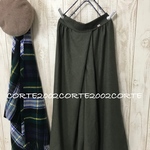 SALE20%OFF:秋物:送料無料::ウール素材カーキ色:巻きスカート風1本プリーツキュロット・ワイルドパンツ￥7200➡￥5760