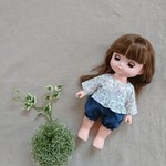 リバティ   メルちゃん   ソランちゃん   お洋服2点セット   フェリシテラベンダー
