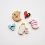 アリス　5P SET クッキーブローチ