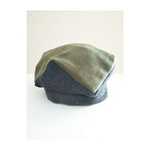 【SOLD OUT】正方形ベレー＊濃グレー×カーキ