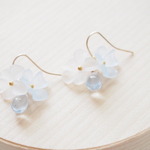 clear blue flowers ピアス