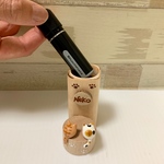 お好きな猫さん2匹乗せます シャチハタホルダー 