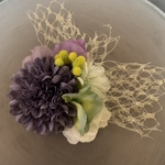 toytoy432 コサージュ 小ぶり 結婚式　卒業式  #パープル