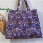 【再販】ぺたんこトート★タックトート★いちご泥棒★ライラック