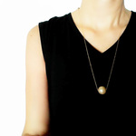 ★極細 ★ ロング ネックレス シンプル ゴールド パール 大