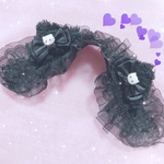 もこもこねこ耳ヘッドドレス🎀黒