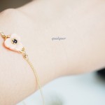 サーモンピンク　アネモネ　 ブレスレット