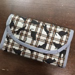 ★布製長財布★   クロネコの遊び場  灰色