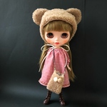 くま耳帽子とお洋服セット(ᵔᴥᵔ)