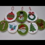 刺繍のXmasオーナメント【再販・受注生産】