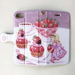 いちご国のお姫様pink iPhone手帳型ケースno.168