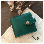 【j様オーダー品】栃木レザー二つ折り財布＊ViridianGreen