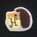 動物&食べ物 イニシャル刺繍ワッペン