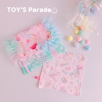 ゆめかわいいフリル移動ポケット＆キッズハンカチセット♡