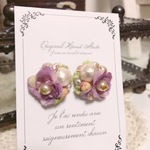 再販★モーブピンク＆タッセル★ピアス
