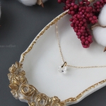 【14Kgf】密やかなハートの White christmas ネックレス