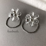 2way❁︎クリアフラワー❁︎ピアス＆イヤリング