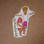 中くらいのステッカー『SABOTEN』