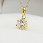 *18KGP***N47宝石質ホワイトトパーズAAAブリリアントカット☆ネックレス