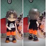 ［受注制作］オビツ11サイズ お化けカボチャのハロウィンケープ