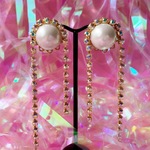 Aurora Long Bijou × Pearl ear cuff (NO.3578)
