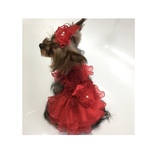 犬服 オーダー　★スタンドカラーテイアードドレス★　　　