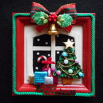 小さな飾り・Xmasnight　ちりめん飾り《送料込》