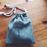 あじさい刺繍巾着