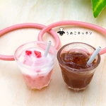 ベビー＆キッズ2個セット　苺ミルクとコーヒー　ヘアゴム　ミニチュア