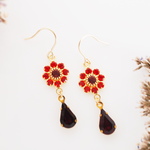 14kgf Topaz Vintage Swarovskiピアス