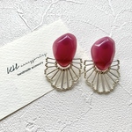 frill : circus(purple×silver) ピアス/イヤリング