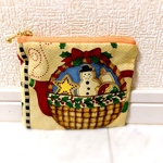 sale!ヴィンテージUSAクリスマスモチーフのポット ミニポーチ