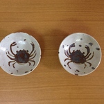 蟹の絵小皿(2枚組)