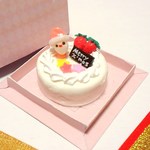 ミニチュア　ホールケーキ　(サンタさんのクリスマスケーキ)　☆ケーキボックスつき