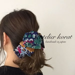 【送料無料】＊バナナクリップ　INTESA blue＊下から挟んでとめるだけ 簡単ヘアアレンジ