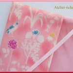 LIBERTY　Yoshie　ヨシエ　ピーチピンク系　縮小柄　Ａ　手帳(A6サイズ対応)カバー&　文庫本サイズカバー　兼用タイプ◆ほぼ日手帳にも