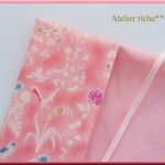 LIBERTY　Yoshie　ヨシエ　ピーチピンク系　縮小柄　Ｂ　手帳(A6サイズ対応)カバー&　文庫本サイズカバー　兼用タイプ◆ほぼ日手帳にも