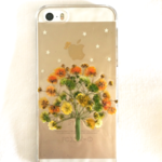 iPhoneケース   かすみ草の木と光る星 Ver.1