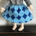 オビツ11 水色のフレアスカート