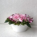 【dogpaw様専用】カーネーションのアレンジ♪桃色プリザーブドフラワー花ブリザードフラワー結婚式誕生日プリザ薔薇プレゼント誕生日バラギフト花器サプライズ結婚祝い退職祝い卒業祝いリボン 