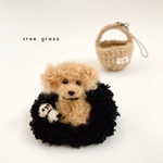 どこでも一緒♪ トイプー・ベッドとおもちゃ付き（レッド・アプリコット色系）