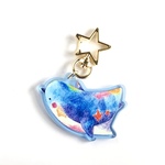 星空ペンギンのアクリルキーホルダー