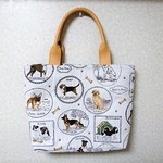 ゴブラン織りのビッグトートバッグ（ドッグ）