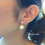 サイズ選べる♡忘れな草とコットンパールのピアス