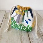 ミニ巾着   北欧フォレスト柄