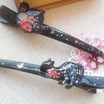 黒×花シリーズ/ヘアクリップ
