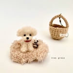 どこでも一緒♪ トイプー・ベッドとおもちゃ付き（ホワイト色系）