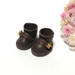 ＊送料無料＊mini☆mini ミニチュアショートブーツ⑭（星&こげ茶)