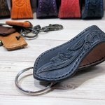 ちょこっとカービング「黒のキーリング」