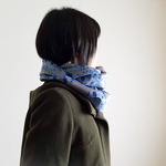 「さっぽろに降る雪」スヌード。オリジナルテキスタイル。